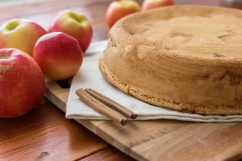 Baking concept. Cooking Apple pie, step by step instructions. Top view. Step  Stock Photos