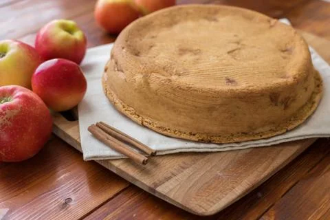 Baking concept. Cooking Apple pie, step by step instructions. Top view. Step  Stock Photos