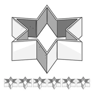 Baking cookie cutter cartoon vector graphic Stock Illustration