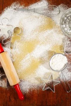 Baking cookies background Stock Photos