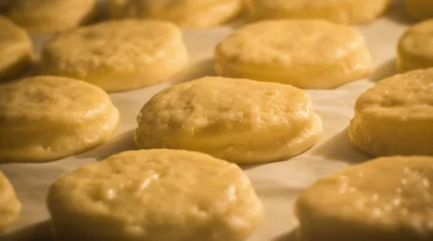 Baking cookies in the oven Stock Footage 44743138