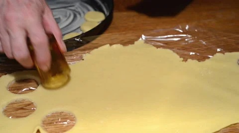 Baking cookies for tea time and xmas. Video stock 45597280