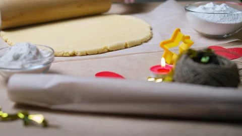 Baking cookies for Valentine's Day Stock Footage 146182010