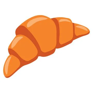 Baking croissant icon for a bakery.Vector realistic illustration. Stock Illustration