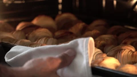 Baking Croissants Stock Footage 317472684
