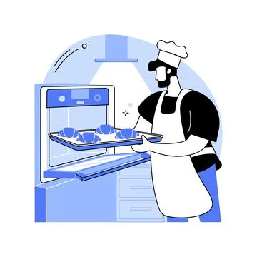 Baking croissants isolated cartoon vector illustrations. Ilustración de archivo