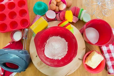 Baking cupcakes Foto stock