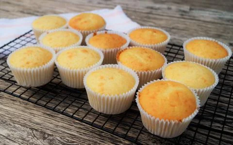 Baking Cupcakes in Progress Stock Photos