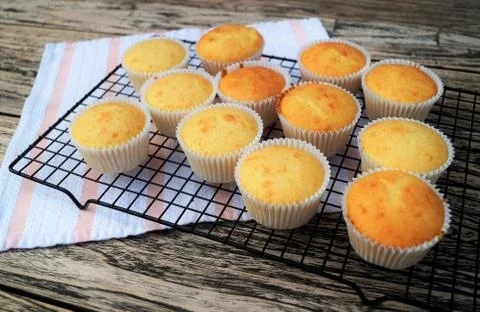 Baking Cupcakes in Progress Stock Photos