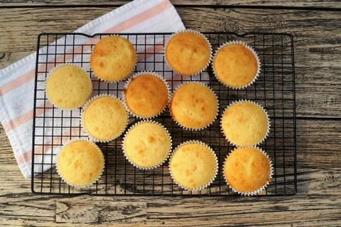 Baking Cupcakes in Progress Stock Photos