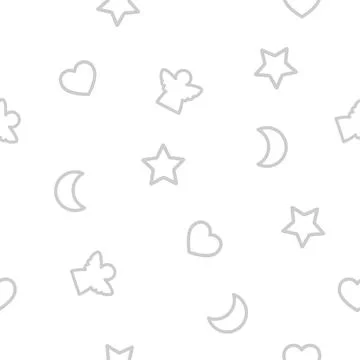 Baking cutters seamless pattern Stock Illustration