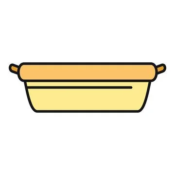 Baking dish or casserole pan illustration element Stock Illustration