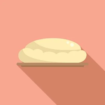 Baking dough icon flat vector. Pizza flour Stock Illustration