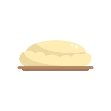 Baking dough icon flat vector. Pizza flour 스톡 일러스트