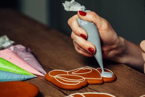 Baking, draw on baking, patterns Foto stock