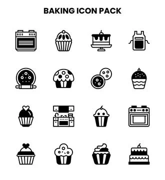 Baking DuoTone Vector Icons Pack Stockillustratie