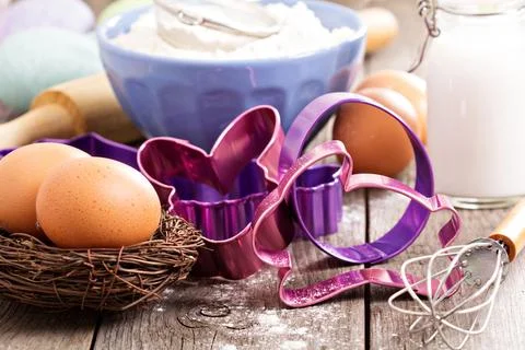 Baking for Easter Foto stock