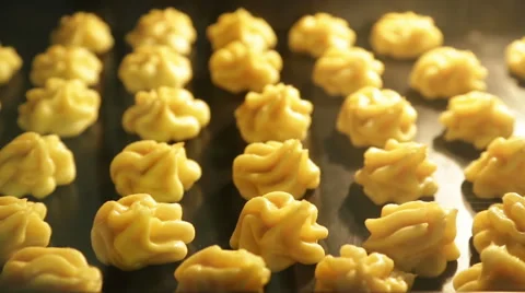 Baking eclairs timelapse Stock Footage 43863805
