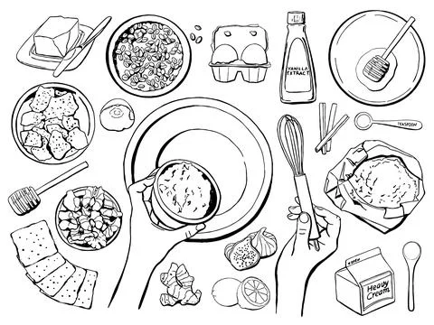 Baking Elements Set for Cookie Making. Vector Illustration Illustrazione stock