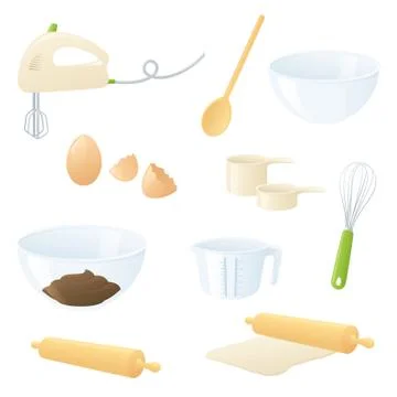 Baking essentials Stock Illustration