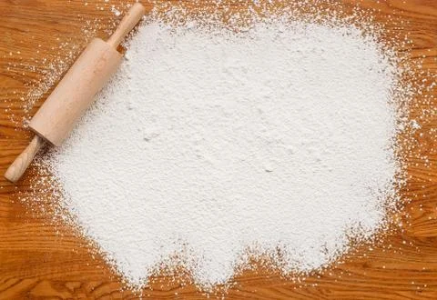 Baking flour texture background Foto stock