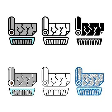 Baking foil color pack icon vector Stock Illustration