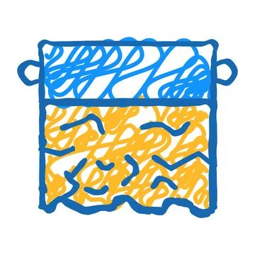 Baking foil icon doodle illustration Stock Illustration