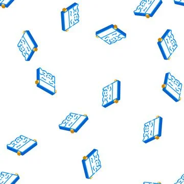 Baking foil isometric icon seamless pattern 스톡 일러스트