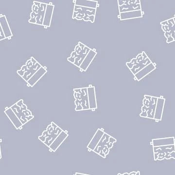 Baking foil line vector seamless pattern 스톡 일러스트