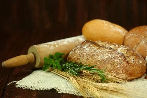 Baking Fresh Baked Bread Stock Photos