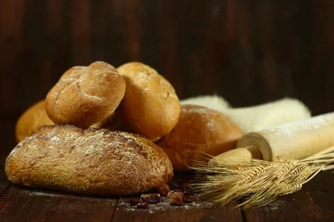 Baking Fresh Baked Bread Stock Photos