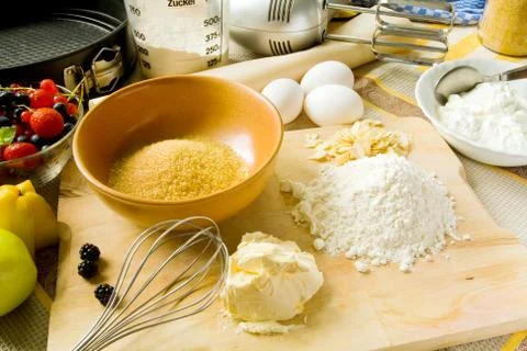 Baking a fruit cake Stock Photos