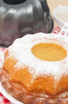 Baking of gugelhupf Stock Photos