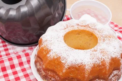 Baking of gugelhupf Stock Photos
