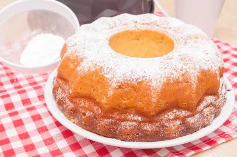Baking of gugelhupf Stock Photos