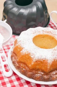 Baking of gugelhupf Stock Photos