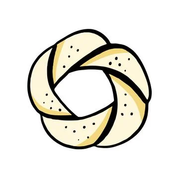Baking Hand-drawn bakery element Vector doodles. For cafe and bakery menus Stock Illustration