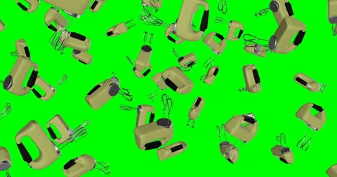 Baking Hand Mixers falling slow motion Video stock 249731389
