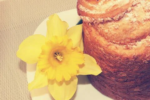Baking for the holiday, Easter, holiday cupcake Stock Photos