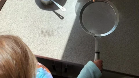 Baking at Home with a Young Child Stock Footage 134215002