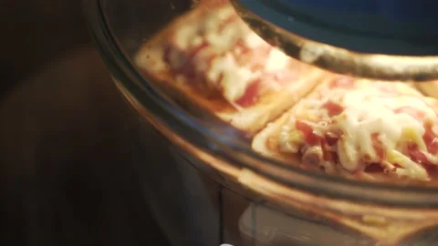 Baking homemade pizza with bread and cheese Stock Footage 165681395