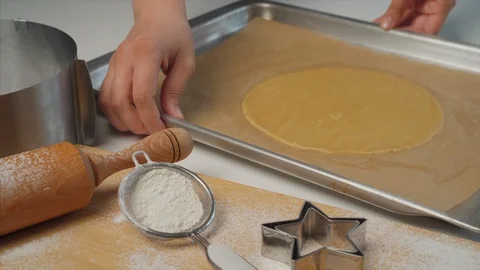 Baking Homemade Slim Biscuit Stock Footage 106984237