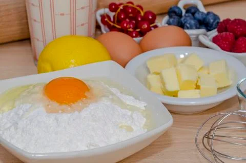 Baking ingredients background, baking concept Stock Photos