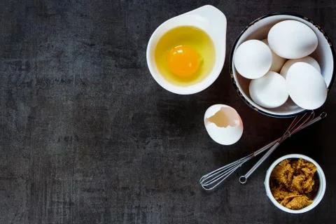 Baking ingredients background Stock Photos