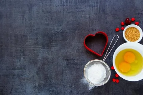 Baking ingredients background Stock Photos