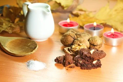 Baking ingredients closeup Stock Photos