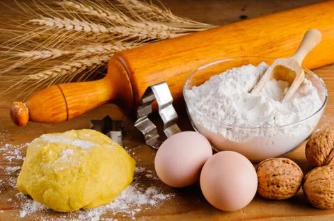 Baking ingredients Stock Photos