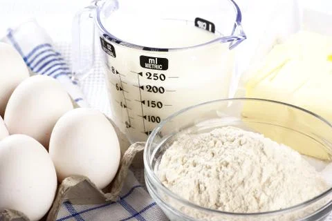 Baking ingredients Stock Photos