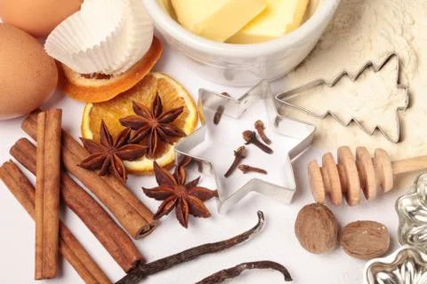 Baking ingredients Stock Photos