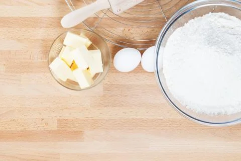Baking ingredients Stock Photos